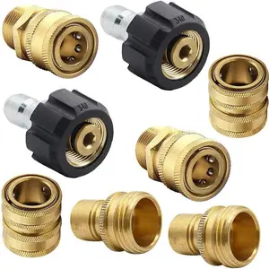 Pressure Washer Adapter Set, Quick Disconnect Kit, M22 Swivel to 3/8'' Quick Connect, 3/4" to Quick Release Adapter Set for Pressure Washer