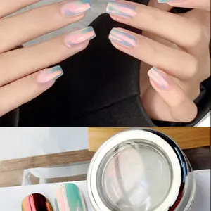 Aurora Color Changing Nail Powder, Neon DIY Nail Art Decor, Optical Illusion Nail Powder, 0.3g Piece, Manicure Supplies