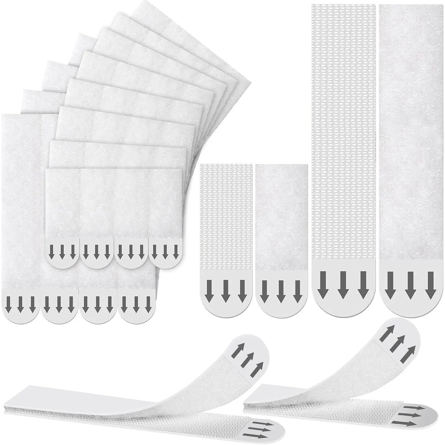 Picture Hanging Strips Kit Heavy Duty  2 Size Easy Removable Adhesive Poster for Frame Mounting No Nails Hangers Wall Decoration Apartment White 80