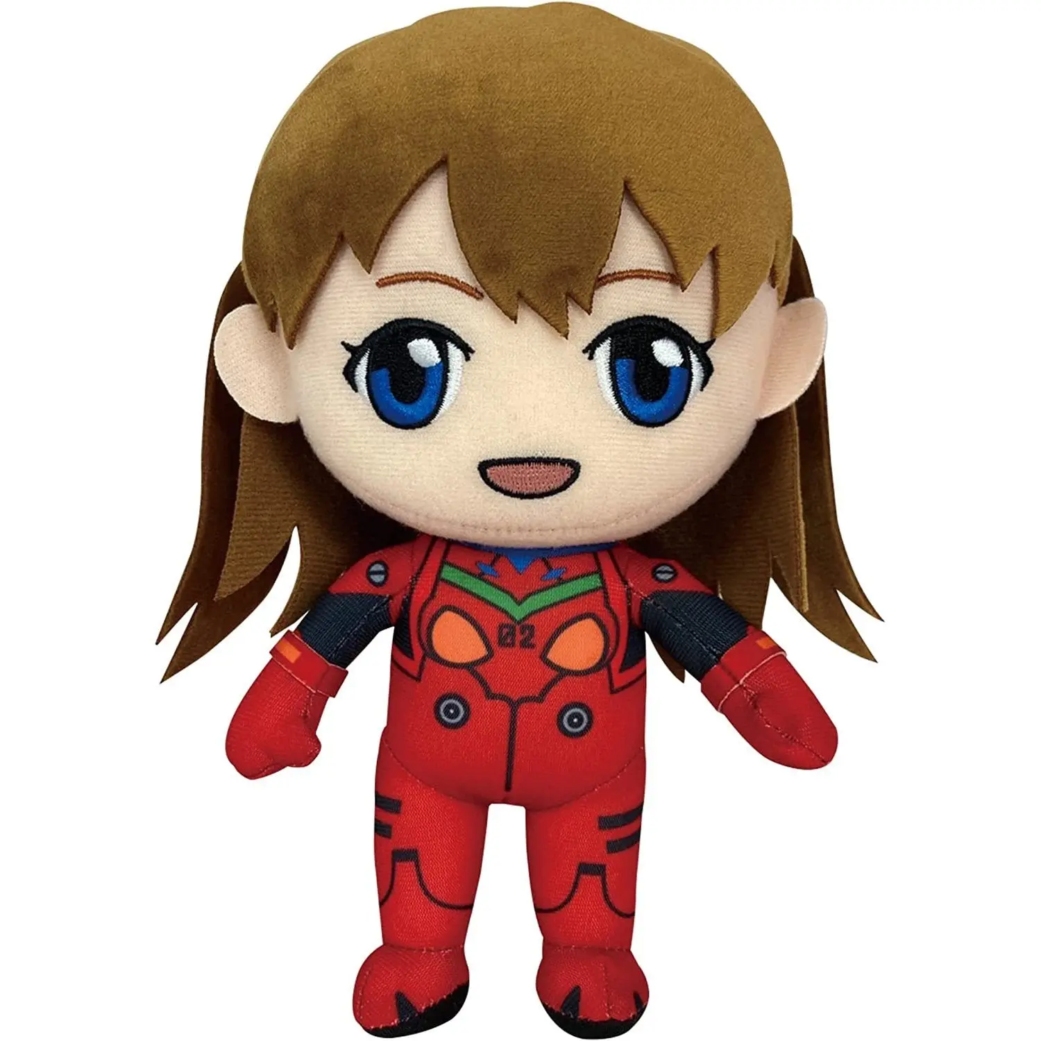Great Eastern Entertainment Evangelion New Movie Asuka Langley Soryu Plugsuit 8in Character Stuffed Animal - Collectible Fabric Plush Toy for Play/Decor