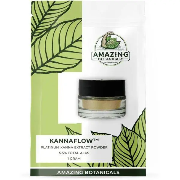 Amazing Botanicals Sceletium Tortuosum Herbs Dietary Supplement - Lab-Refined Edible Kanna Extract Powder, 5.5% Active Content, 80% Mesembrine, 25mg Concentrated Extract, 1g (40 Servings) with Dosing Spoon