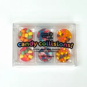 CANDY COLLISIONS! Crunch, pop, and chew - Your favorite classic candies combined with three different delicious hard candy flavors - six pack snack pack