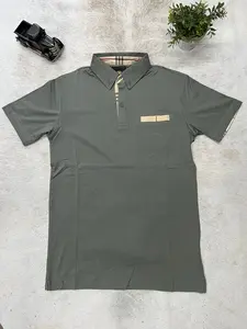 Platini Cotton Modern Fit Printed Polo-Gray