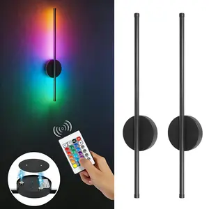 Wireless Magnetic LED Wall Light, Modern 50cm, Remote Control RGB Dimmable, Ideal for Gaming Room, Home Decor, Hallway, Entryway