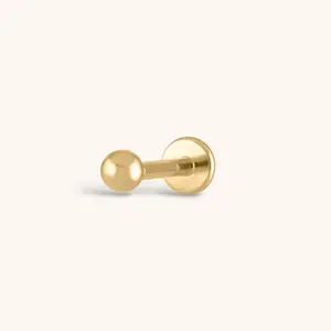 Sphere Threaded Flat Back Earring