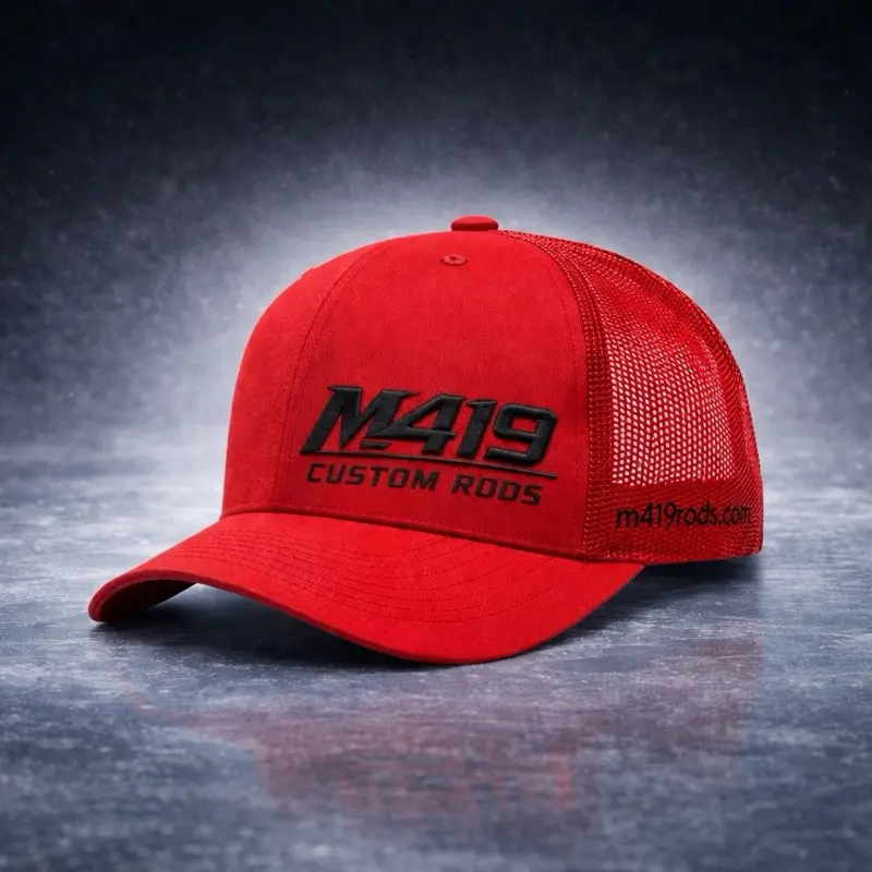 M419 Custom Rods Richardson 112 embroidered mesh trucker hat