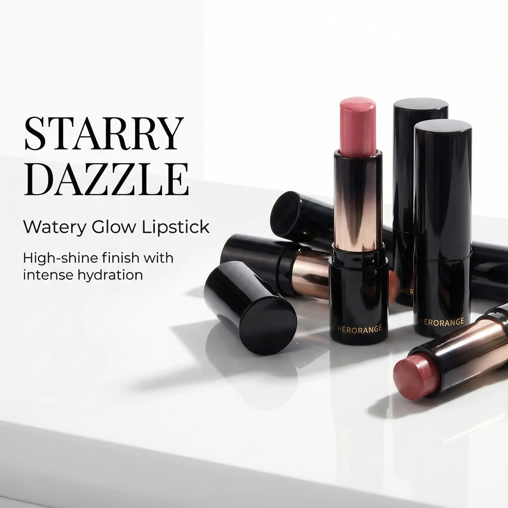 HERORANGE 5-Piece Velvet Lipstick Set Hydrating Matte Non-Stick