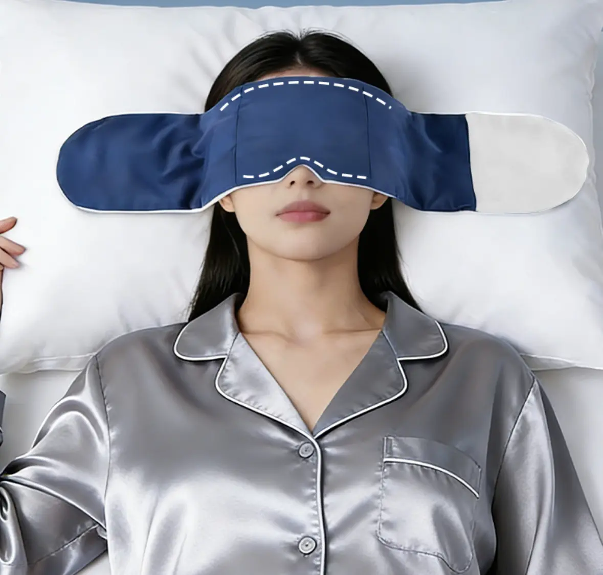 Gravity Eye Mask - 3D Contoured 360° Full Blackout, Calming Gentle Pressure, Skin-Friendly Lightweight Fabric, Secure Adjustable Strap, Meditation Sleep Aid for Anyone Who Struggles with Sleep, Ideal Rest Enhancement Gift