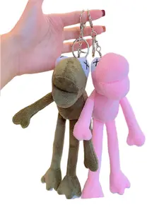 Cute Frog Plush Keychain, Kawaii Bag Charm, Soft Animal Pendant, Macaron Color Backpack Accessory, Unique Gift for Friends