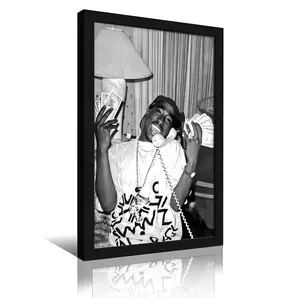 Tupac Shakur Street Photo Poster - 90s Hip Hop Rap Icon Black & White Print, Eco-Friendly Urban Room Decor (Home Decor Wall Art)