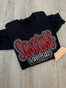 Santa's Favorite Embroidered & Bling Sweatshirt