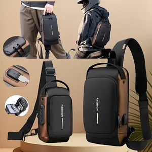 Multifunctional Password Lock Crossbody Bag, Anti Theft Sling, Anti-Theft Design, Fashionable Durable Fabric, Multiple Compartments, Adjustable Strap, Multifunctional Portable Bag