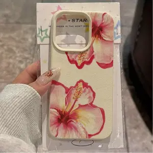 Elegant Clematis Pattern Phone Case, Compatible with iPhone Models 6-16 Pro Max, Anti-Drop Design, Perfect Gift for Friends & Family