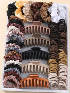 1 Set Hair Accessories Elastic Hair Accessory for Woman Set Seamless Ponytail Holders Variety Hair Clips Hair Scrunchies HairBands Scrunchy Hair Ties For Holiday Party Band