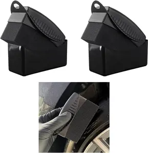 2-Piece Tire Shine Foam Applicators | Durable & Reusable • Quickly Wax, Polish & Clean Wheels for Like-New Shine (Black)