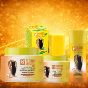BLONDEBRIGHT Body Cream, Face Cream & Soap 4-Piece Beauty Set