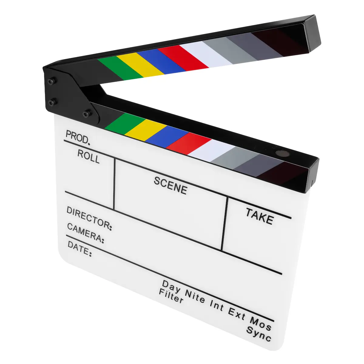 CLAR New 9-Section Acrylic Magnetic Production Slate, Camera Accessory with Color Clapper Sticks, 9.25x11in for Filmmakers, Picture & Recording Use