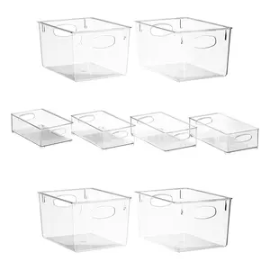 Sorbus Set of 8 Clear Fridge Organizer Containe rs and Bins