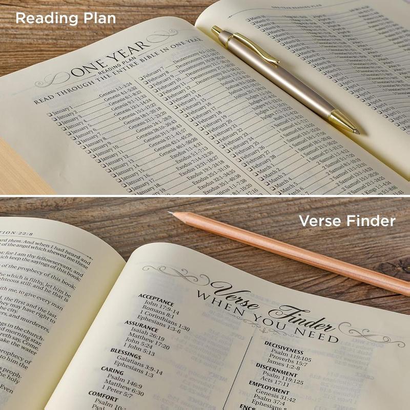 KJV Holy Bible, Note-taking Bible, Faux Leather Hardcover - King James Version, Brown/Pink (KJV Note-taking Editions)