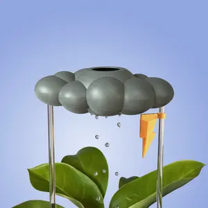 Stormy Dripping Rain Cloud for plants with Lightning Bolt Charm