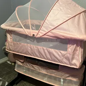 Baby Bassinet, Baby Basinet Bedside Sleeper, Easy to Fold Portable Crib Side Bassinet new Style Girl/boy bassinets