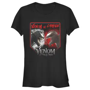 Juniors Womens Marvel Venom: Let There be Carnage Battle Time Venom Vs Carnage T-Shirt