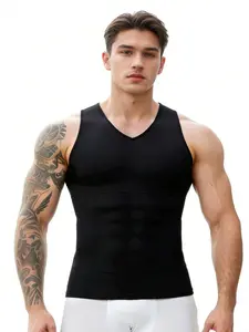 Men's Sports Vest, Abdominal Compression Top, Compression Garment, Muscle Training Sleeveless Shirt, Fitness Gym Wear, Workout Vest, Workout Gym Clothing