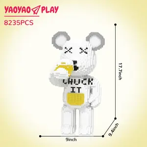 【BOGO Deal】Medium Bear Collection– 8,235 Pcs DIY Brick Toy, Fun Gift for Beer Lovers, Display Collectible in Gift Box – YaoYaoPlay