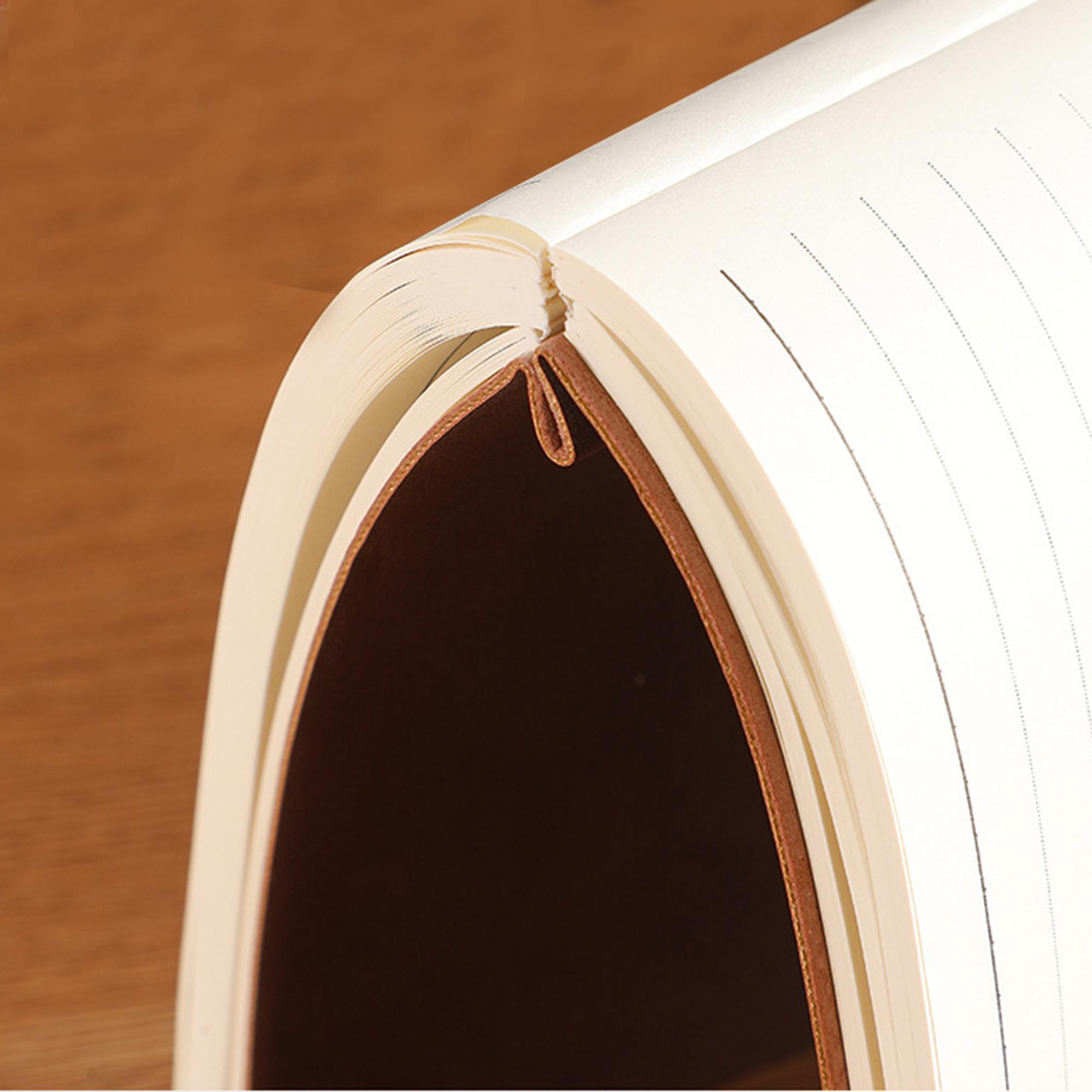 Three colors A4 premium faux leather notebook -100 sheets/200 pages high-quality eye protection paper | Durable soft leather notebook for business and university use, suitable for schools and offices