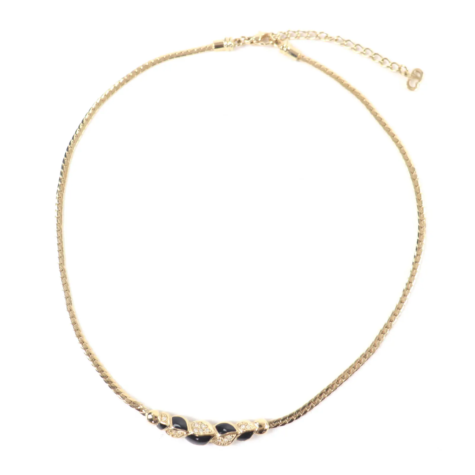 Pre-owned Dior Other Small Leather Goods Christian Rhinestone Necklace