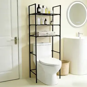 2026 New 3-Tier Bathroom Shelf, Holds 5 Towels, 10 Rolls of Paper, Easy Access, Space-Saving, No Drilling, Sturdy, Organizes Bath Essentials, Bathroom Organization