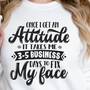 Once I Get An Attitude Fix My Face Funny Shirt, Adult Humor Tee, Snarky T-Shirt Trending, Sarcastic Shirts, Funny Mom Shirt Saying, Unisex Casual Wear