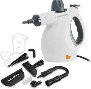 Comforday Multi-Purpose Handheld Pressurized Steam Cleaner with 9-Piece Accessories for Stain Removal, Steamer, Carpets, Curtains, Car Seats, Kitchen Surface & Much More