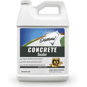 Concrete Sealer - Penetrating Water Repellent Sealer for Driveways, Patios, Pavers, Brick, Grout & Masonry - Indoor & Outdoor Protection (128oz)