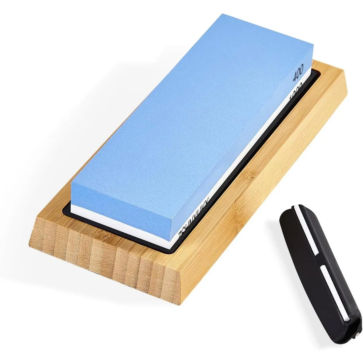 Dual-Grit 400/1000 Whetstone  Sharpener with Non-Slip  Base