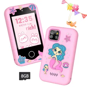 Children's Smart Phone Toy, Christmas Birthday Gift for 3-10 Year Old Boys & Girls, Dinosaur Themed Smart Phone, 2.8 Inch Touch Screen with Dual Camera, 28 Learning Games & Music Player, 8G SD Card