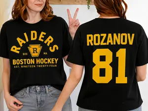 Ilya Rozanov Boston Raiders 2-Sided T-shirt Heated Rivalry Inspired Hudson Williams Connor Storrie Shane Hollander Unisex Classic Fit