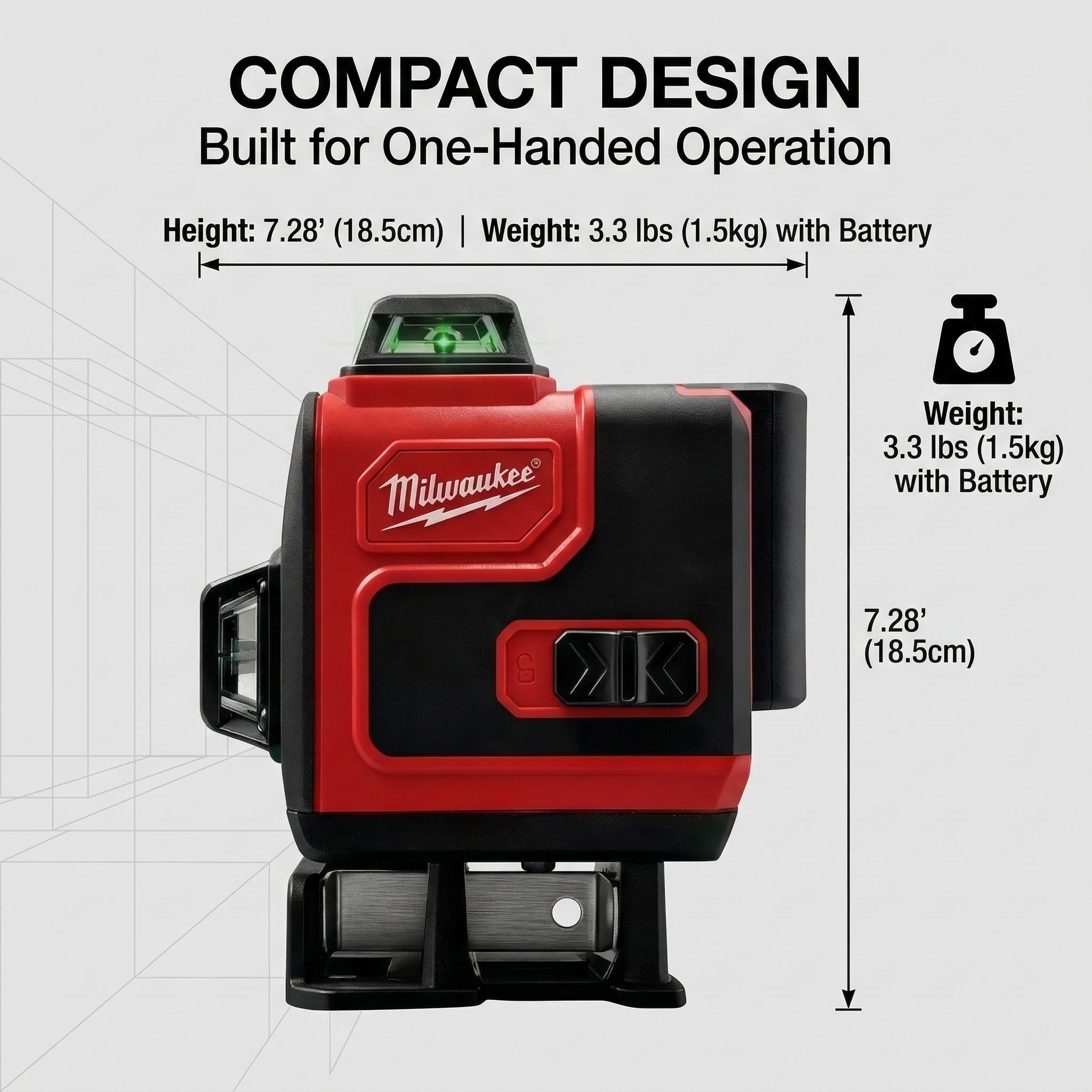 Milwaukee 16 Line Laser Level Kit With Battery Charger Construction Tools For Mechanics Magnetic Base High Accuracy