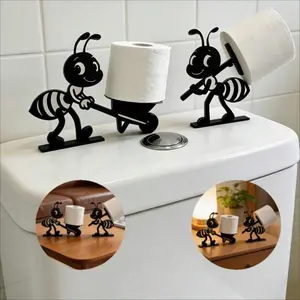 2pcs New Ant Antipaper Roll Holder, Bathroom, Living Room Creative Decor Item, Multi-Functional Toilet Paper Storage Artwork, Stably Standing And Not Likely To Fall Over, Practical And Useful Item