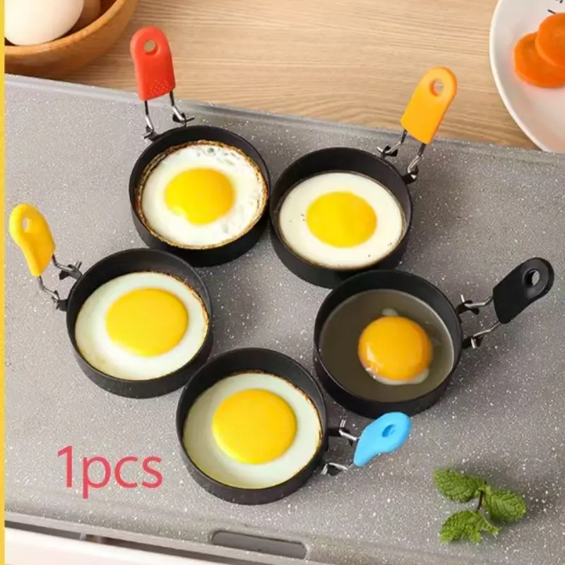 Stainless Steel Egg Maker Mold Set (2 Pieces), Non-Stick, Easy Flip, Round Design, Manual Use, Ideal for Birthday, Boiled Eggs, Pancakes, Omelets