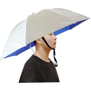 Umbrella Hat, 37 inch Fishing Umbrella Cap for Adults and , Elastic Folding Compact UV&Rain Protection Headwear for Fishing Golf Gardening Outdoor