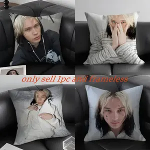 Rapper N-NettspendS Pillow Case Soft short plush cushion cover with festive Christmas print breathable fabric and an invisible zipper adds warm cozy holiday vibes perfect for winter home décor