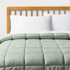 Twin/Twin XL Puffer Comforter Green for Dorm - Room Essentials