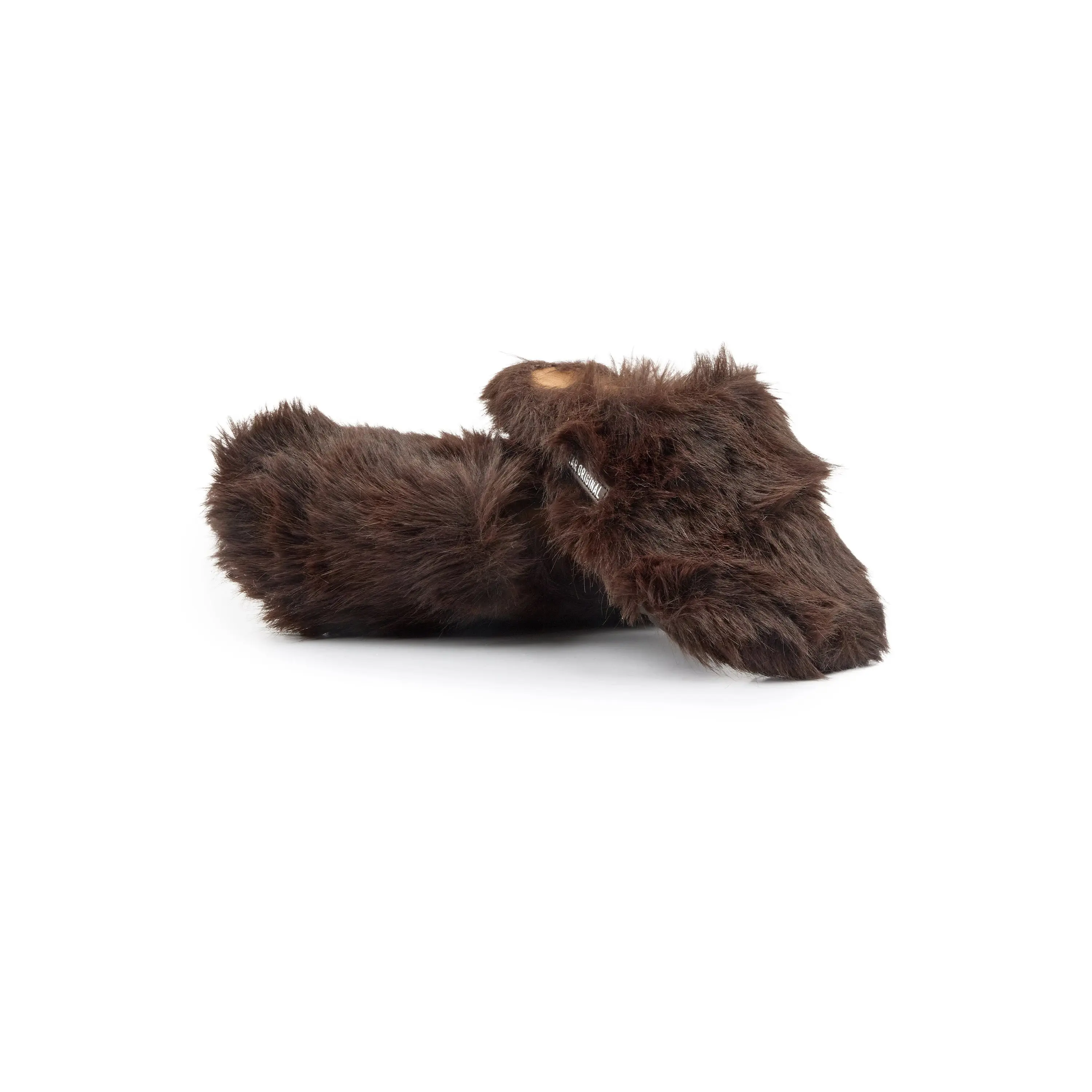 Mens Lanuga Brown Fur Mule