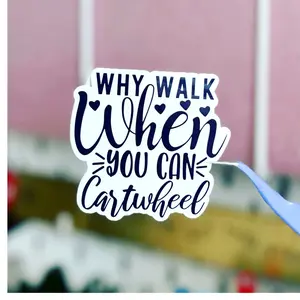 Gymnastics Sticker for Water Bottle, Gymnastic Gifts For Girls, Gymnastics Gifts, Gymnastic Mom, Acrobatic Sticker, Funny Sticker, Girl Gift