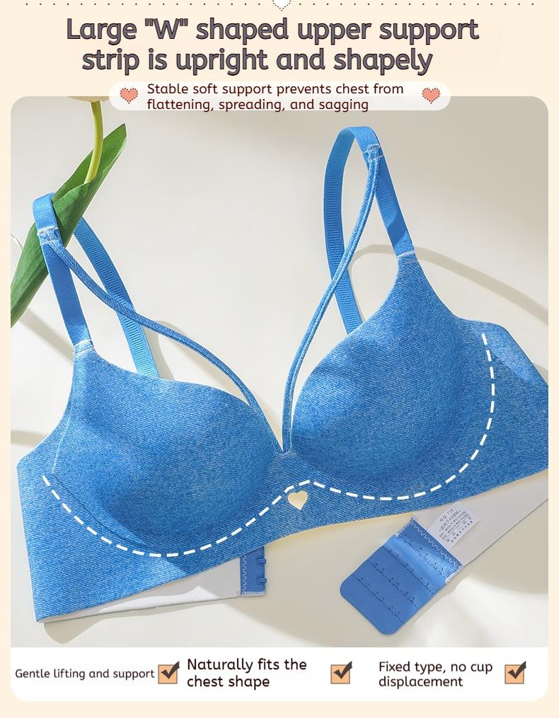 Pinstall Push Up Wireless Bra for Work & Lounge Women Full Coverage Smooth Back Add Two Cup Effect