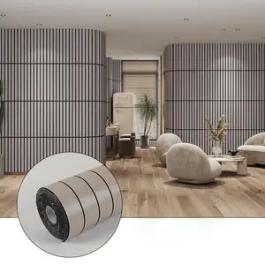 Self-Adhesive Striped Wood Wall Paper Roll, Decorative Wallpaper, Removable Fake Wooden Texture Wallpaper for Bedroom & TV Background, 15.74x118 Inches