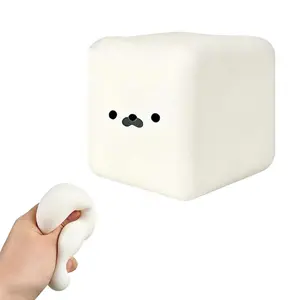 1pc Tofu Seal Squishy Toy, Stress Relief Fidget Toy, Slow Rising & Soft Mochi Ball, Creative Cute Squeeze Toy for Kids, Bendable Shape, Ideal Gift for Birthday, Halloween & Christmas