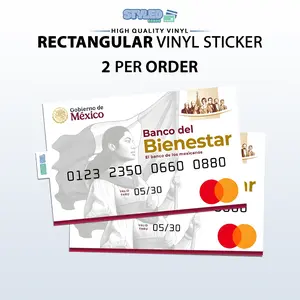 funny bienestar mexico rectangular vinyl sticker