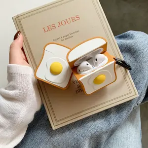 Apple Compatible Breakfast Egg Toast Airpod Case